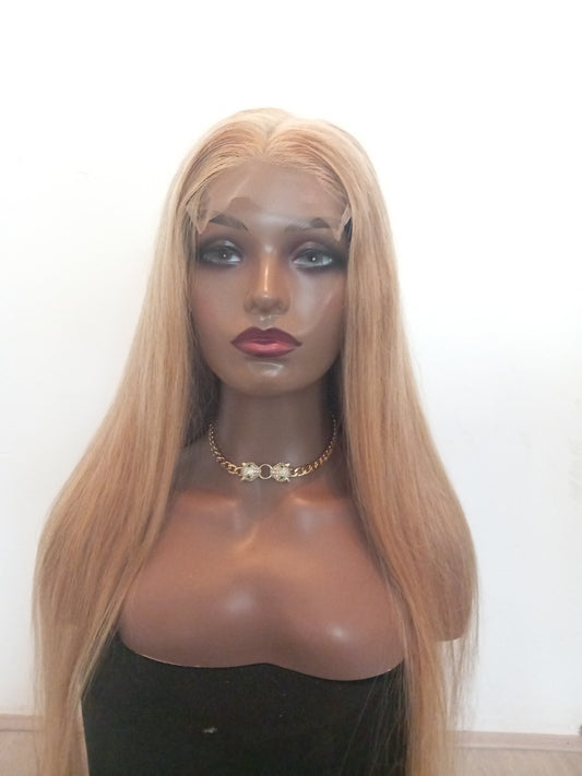 26 inch Virgin hair wig color 27