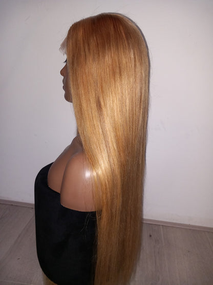 26 inch Virgin hair wig color 27